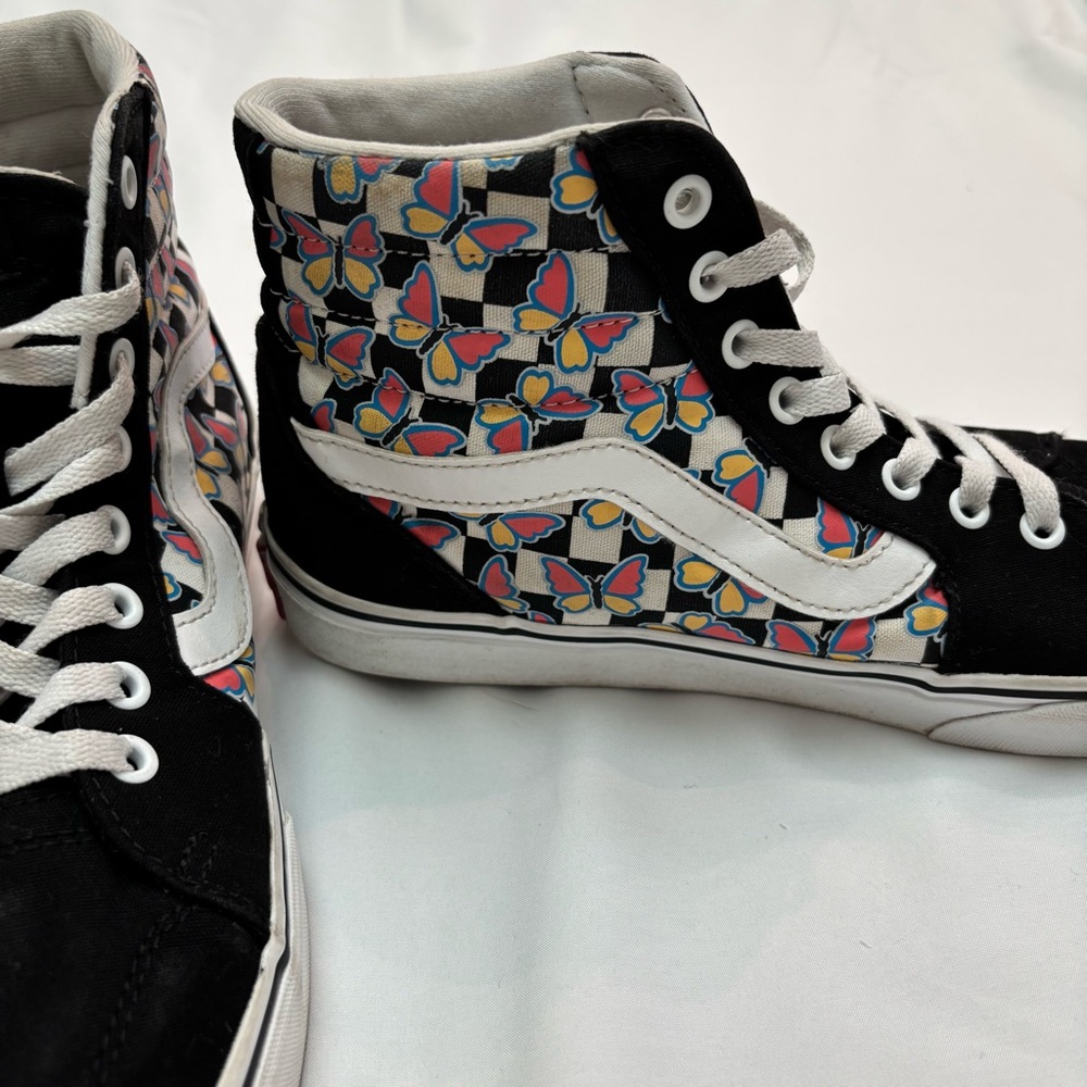 Vans Filmore Hi Checkerboard Black and White High-Top Sneakers - Picture 3 of 12